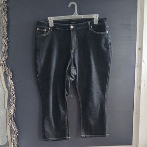 GUC Ashley Stewart Dark Denim Relaxed Jeans Size 18